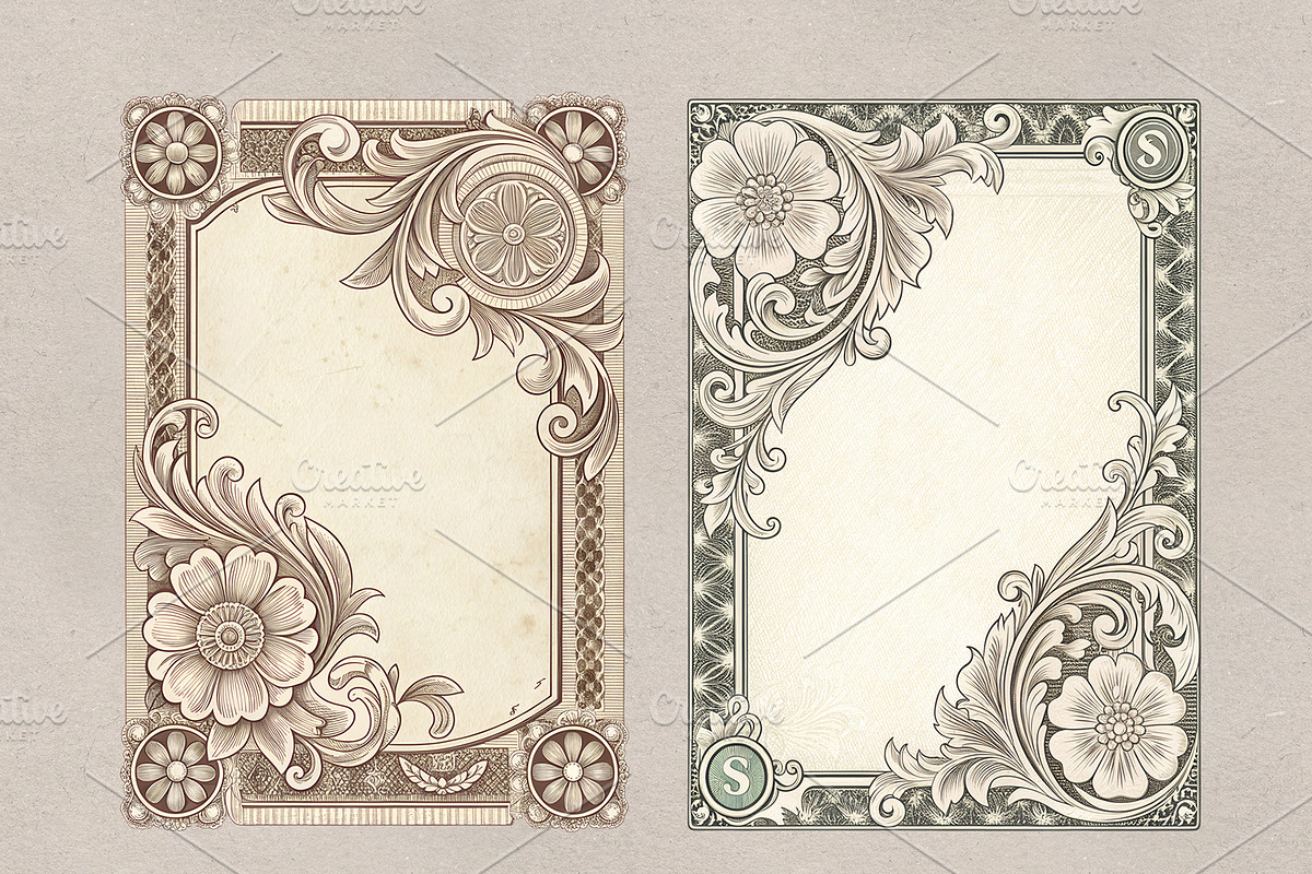 Vintage Decorative Borders & Frames, a Decorative Illustration by MRI STUDIO (Photo 9 of 34)