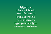 Laliyah - Arabic Ramadhan Font, a Sans Serif Font by Iqsiart Studio (Thumbnail 5 of 8)