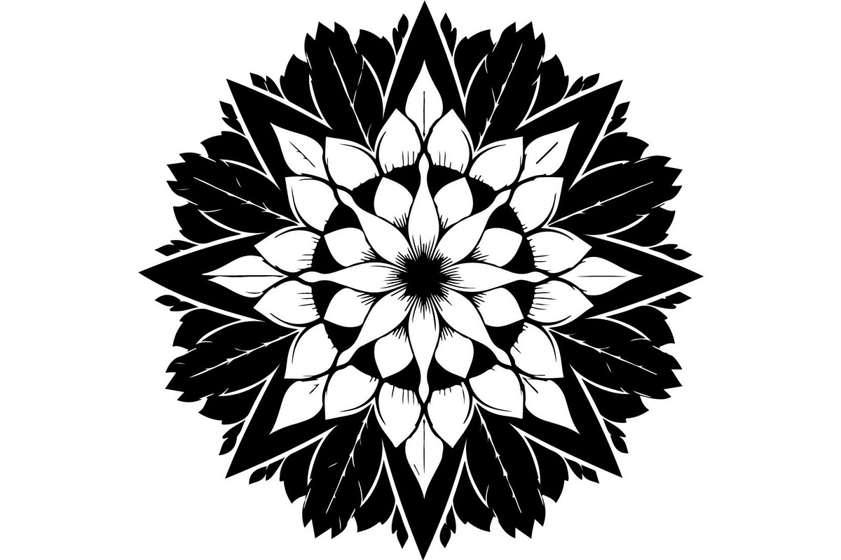 Round Floral Mandala Bundle, a Decorative Illustration by Designer_Momina (Photo 3 of 19)