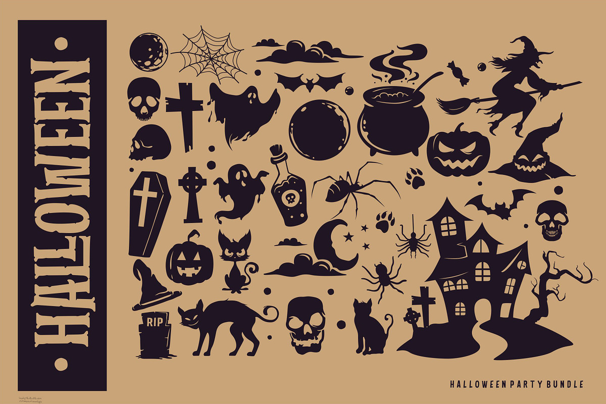 Halloween Party Bundle, a Serif Font by INKSUN™ (Photo 10 of 16)