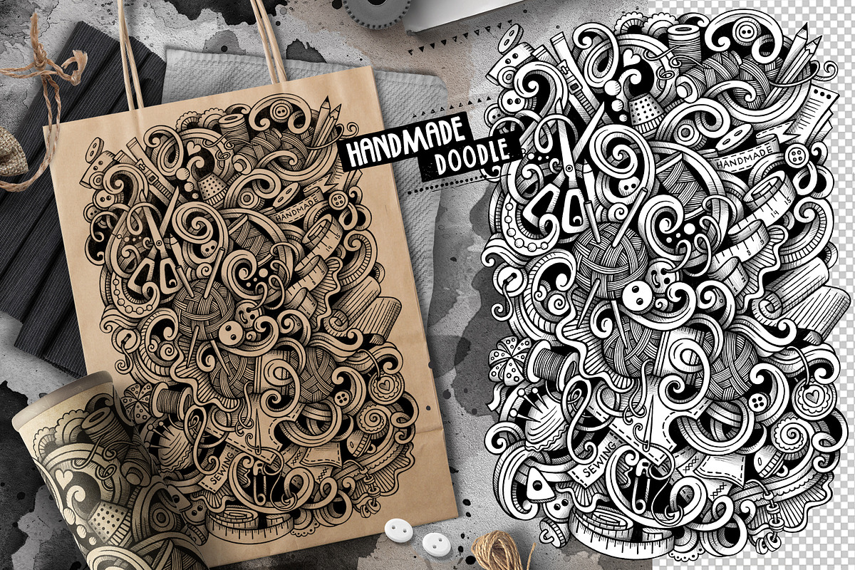 Handmade Graphic Doodle Illustration, a Decorative Illustration by BALABOLKA (Photo 2 of 3)