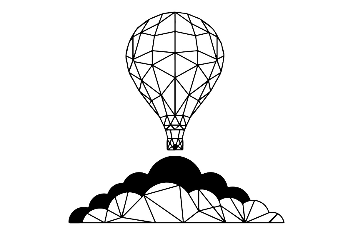 Hot Air Balloon Silhouette Bundle, an Object Illustration by Gaye Art (Photo 31 of 31)