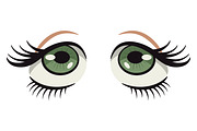 Anime Style Vector Set of Flat Eyes., a Person Illustration by Gomolach (Thumbnail 24 of 25)