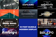 10 FONT BUNDLE MODERN DISPLAY