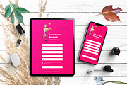 iPad Pro and iPhone Mockups, an iPhone Mockup by 2M GRAPHICS DESIGN (Thumbnail 3 of 5)
