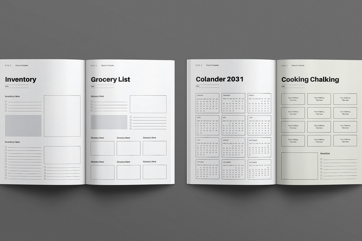 Planner Template, a Brochure Template by E-Type (Photo 5 of 7)