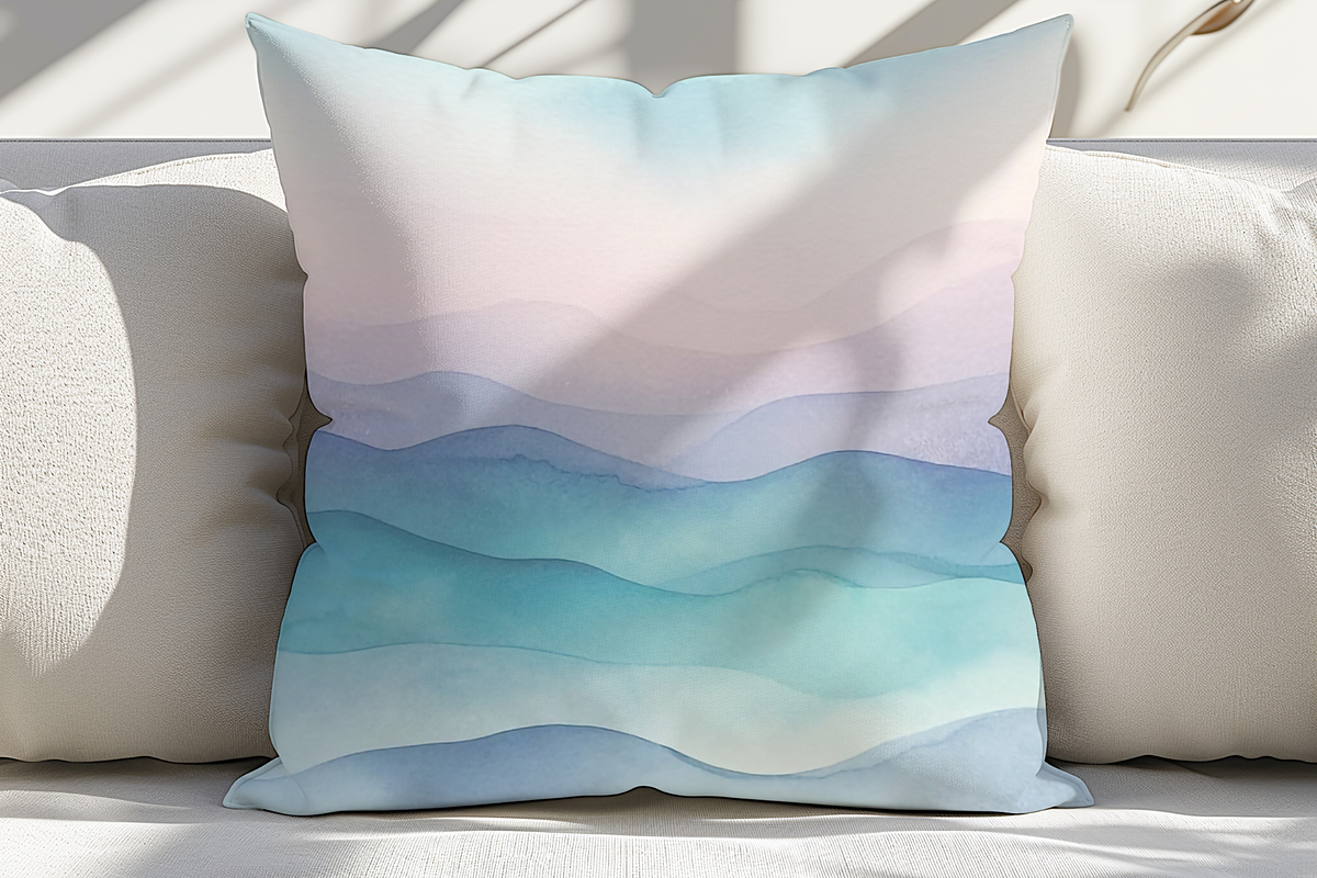 Serene Ocean Pastel Watercolors, a Background Graphic by Flourish Spark (Photo 4 of 5)