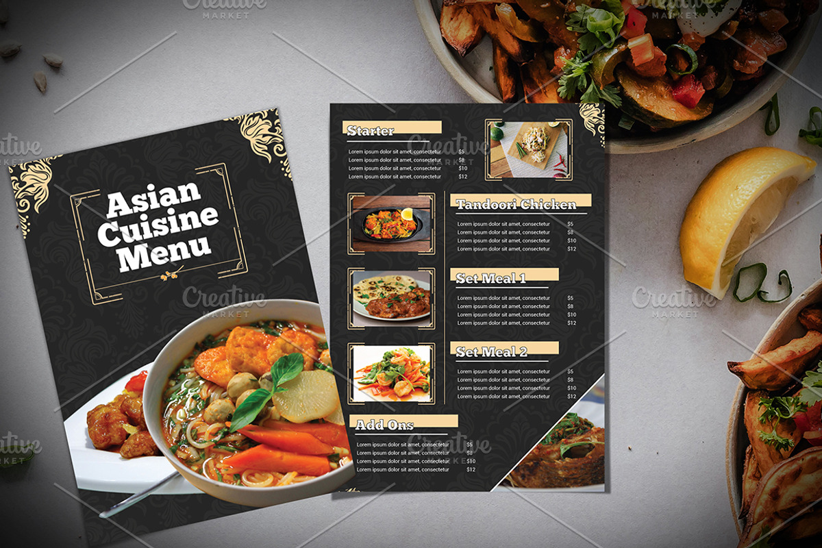 Asian Cuisine Menu, a Brochure Template by Minimalist Studio (Photo 2 of 4)