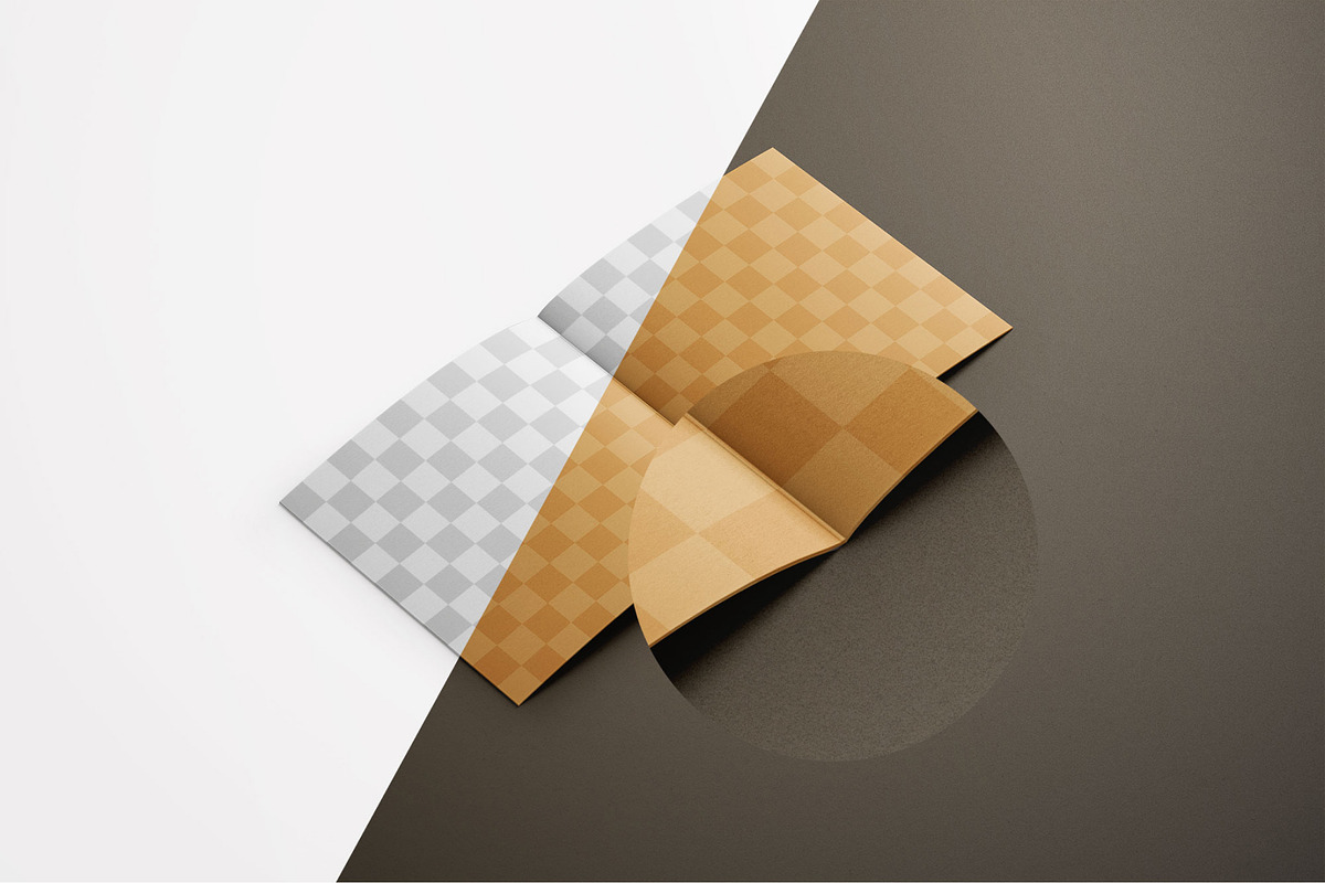 Bifold Square Brochure Mockup Set, a Print Template by mockupatelier (Photo 3 of 13)