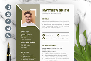 Professional CV/Resume Template, a Resume Template by ResumeInventor