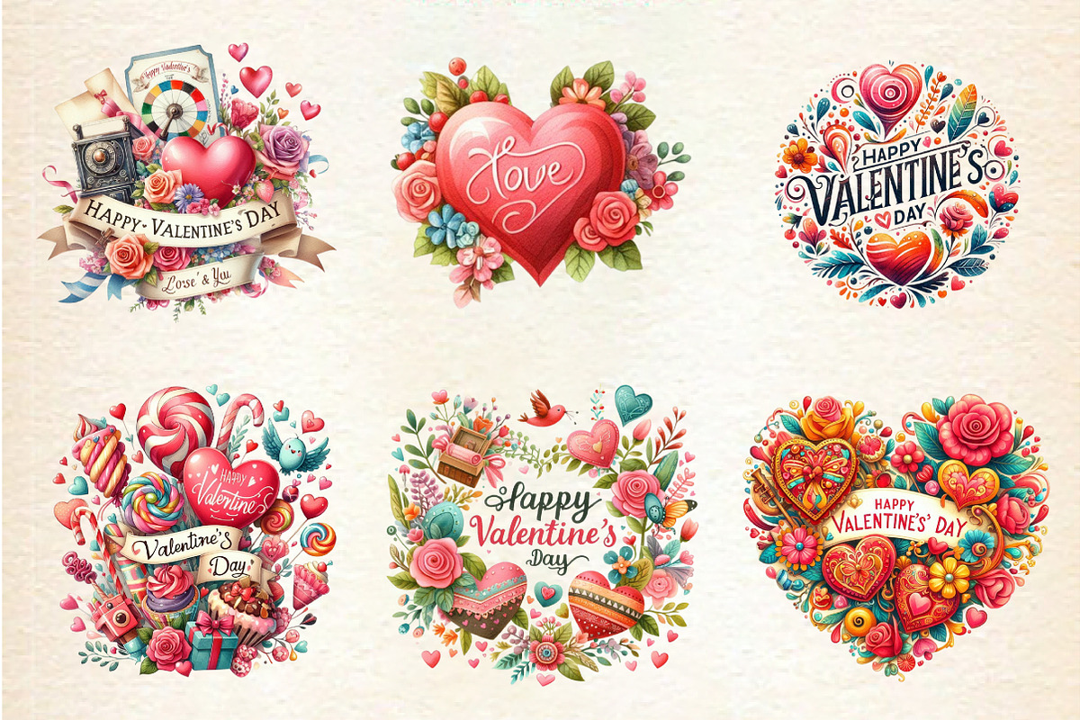 HAPPY VALENTINE'S DAY, an Illustration by DreamArtGraphic (Photo 2 of 6)