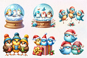 Christmas Funny Three Birds Clipart, an Illustration by Dream Creation (Thumbnail 4 of 5)