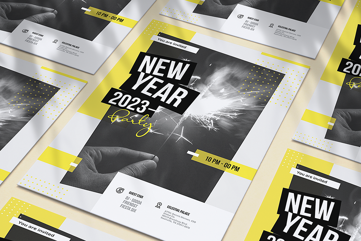New Year Party Flyer, a Flyer Template by spidergraph (Photo 4 of 4)