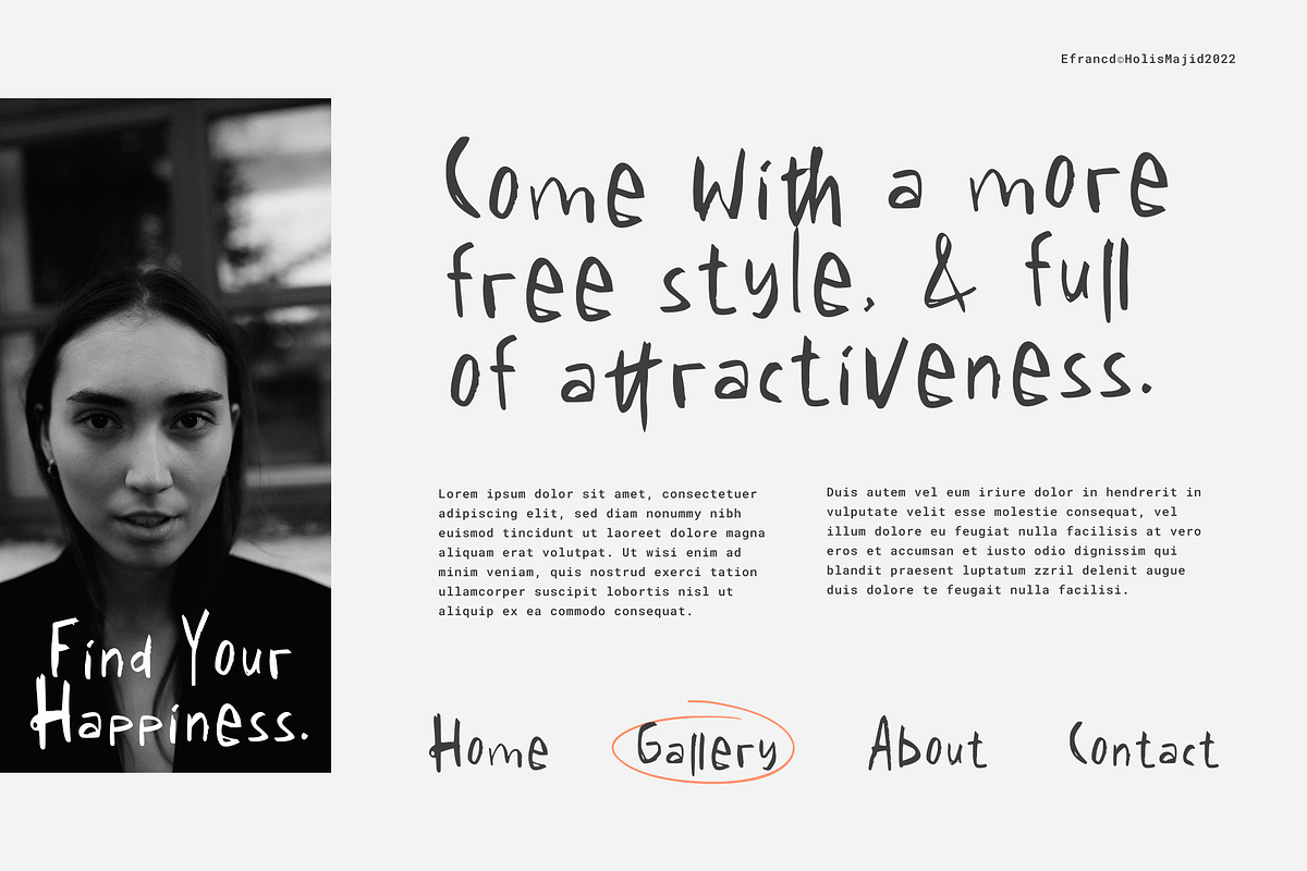Efrancd Handwriting, a Sans Serif Font by 24Design Studios (Photo 3 of 7)
