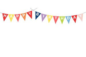 Bunting, hanging flags with text, an Object Illustration by sceptical cactus