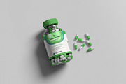 Pills Bottle Mockup, a Packaging Mockup by hokagata (Thumbnail 4 of 5)