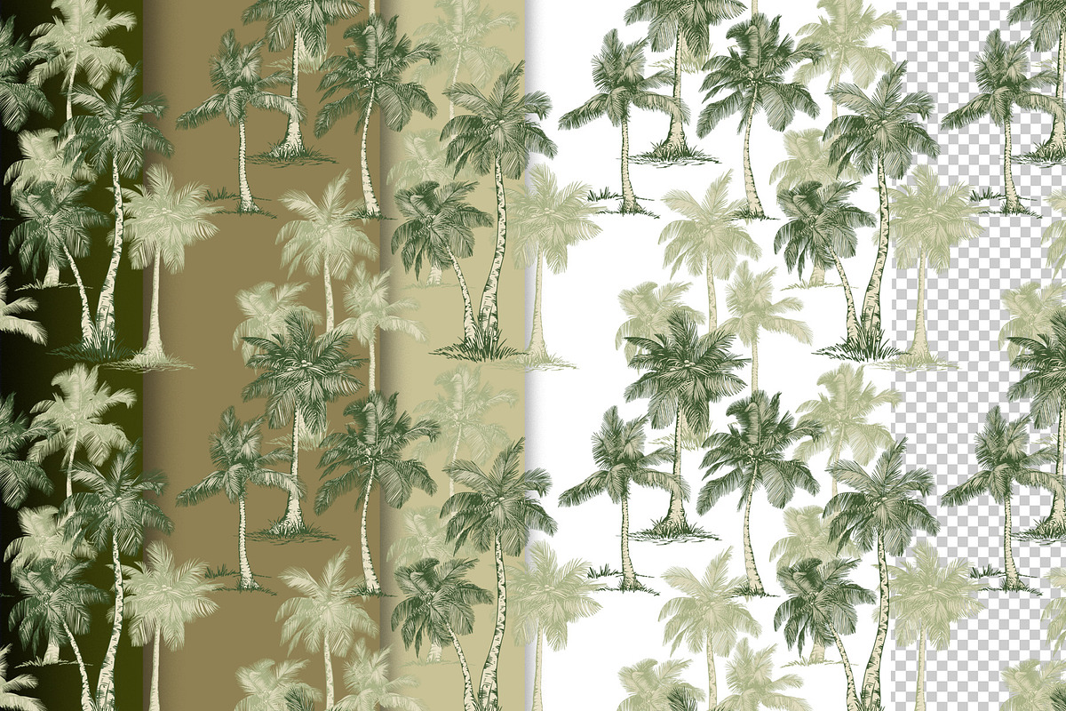 Green Palm Patterns Tropical Forest, a Decorative Illustration by Jeanna Draw (Photo 8 of 14)