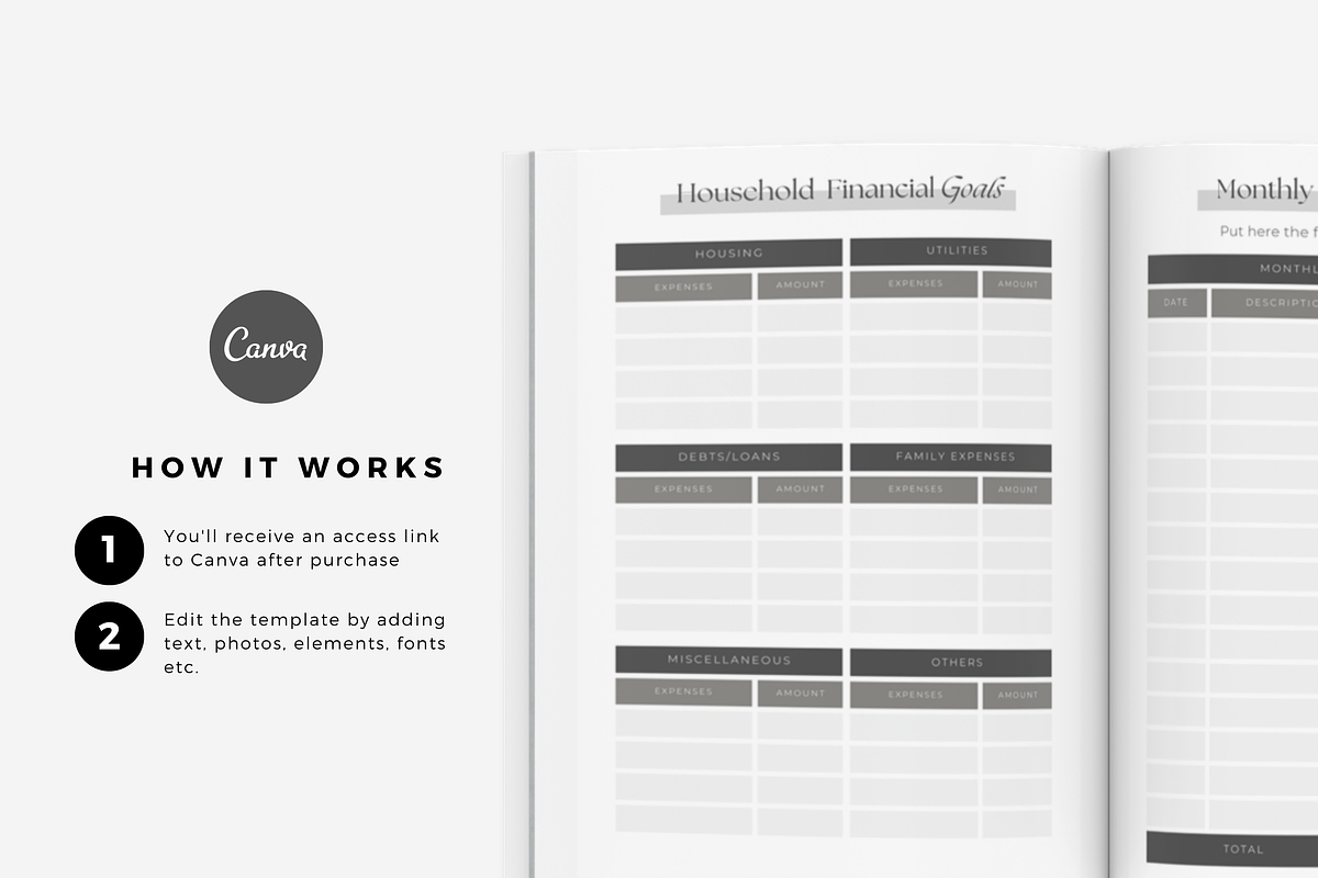 Budget Planner Canva Template, a Marketing Template by The Blog Creative (Photo 3 of 6)