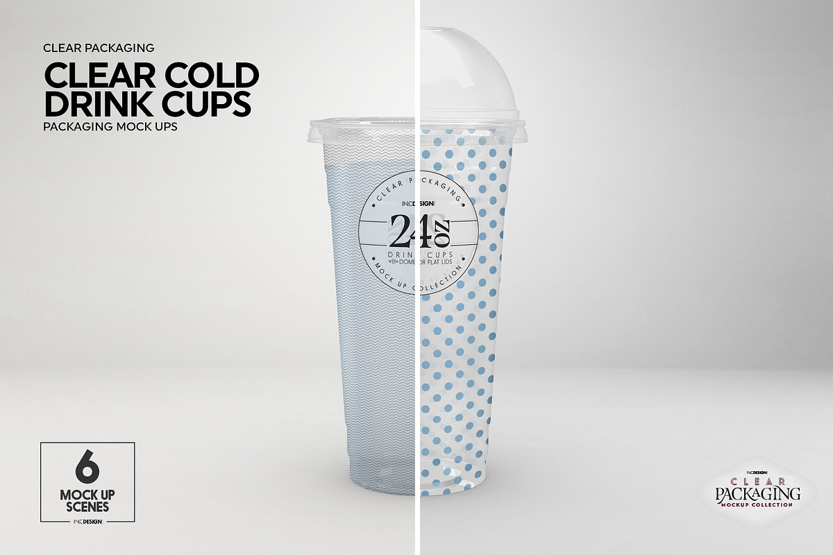 Clear Cold Drink Cups Mockup, a Cups & Container Mockup by INCDesign (Photo 18 of 20)