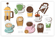 36 Coffee Elements, a Graphic by monkik (Thumbnail 4 of 9)