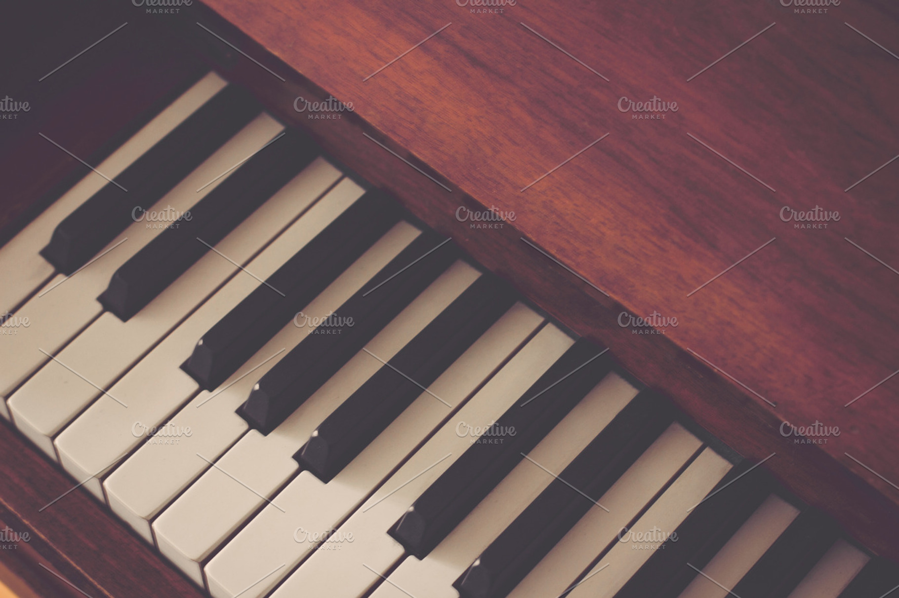 Piano keys featuring antique, audio, and black