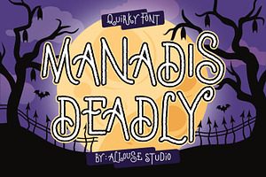 Manadis Deadly Font, a Font by Allouse Studio