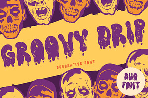 Groovy Drip Is A Cool Halloween Font