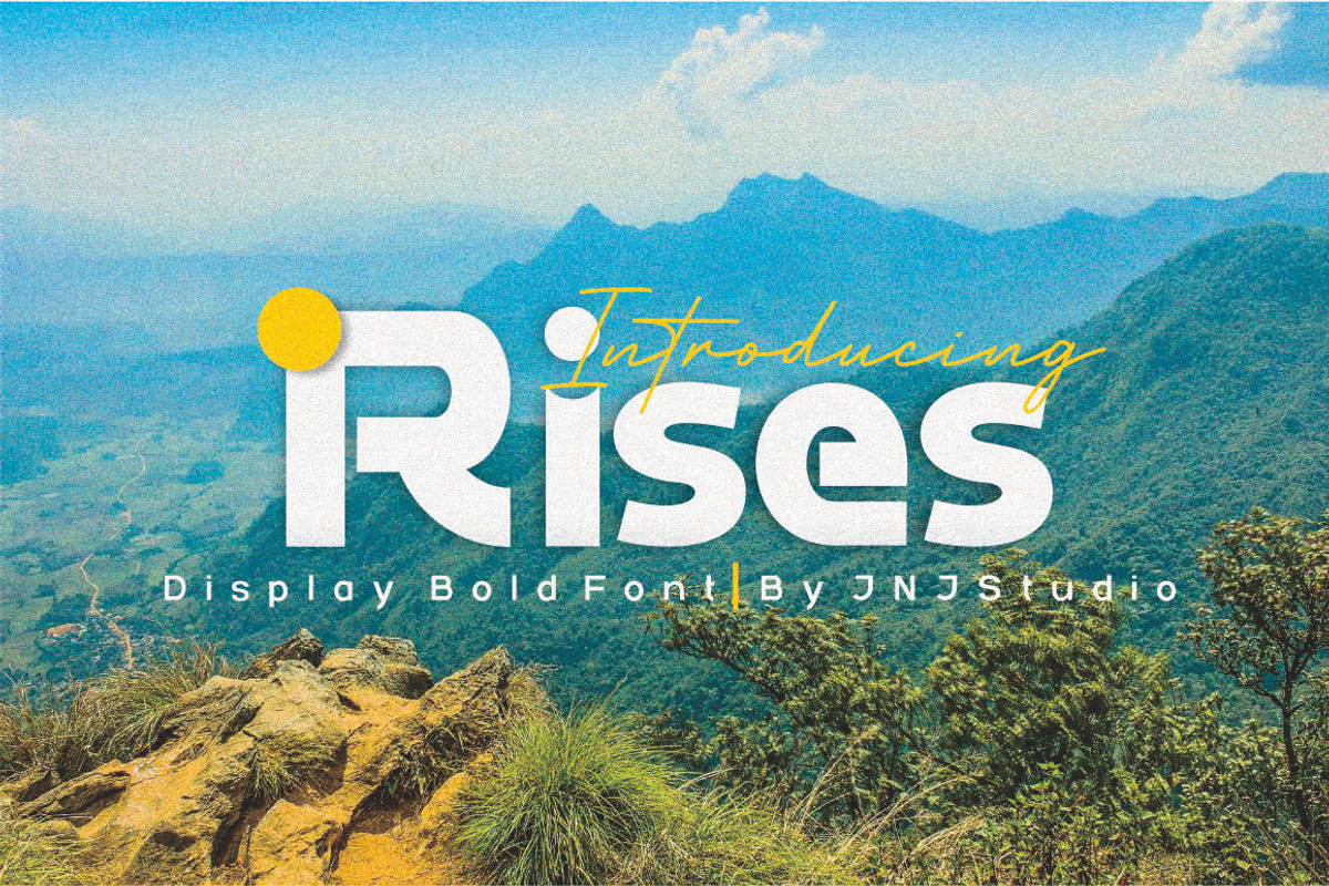 Rises Display Bold Font, a Sans Serif Font by JNJ Studio (Photo 1 of 11)