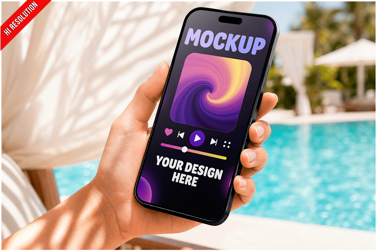 Smartphone Cabana Shadow PSD, an iPhone Mockup by Bruno's Shop (Photo 1 of 3)