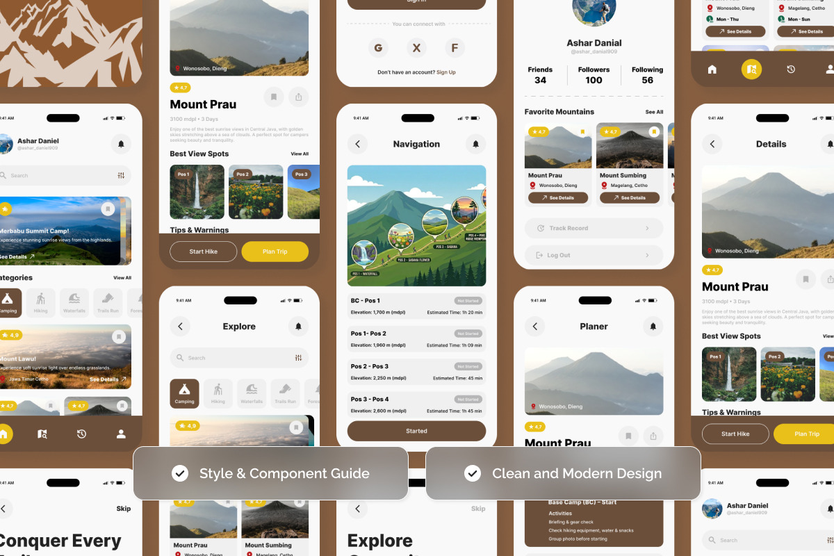Earthora- Camping & Hiking Mobile Ap, an App Template by twinstd (Photo 3 of 5)
