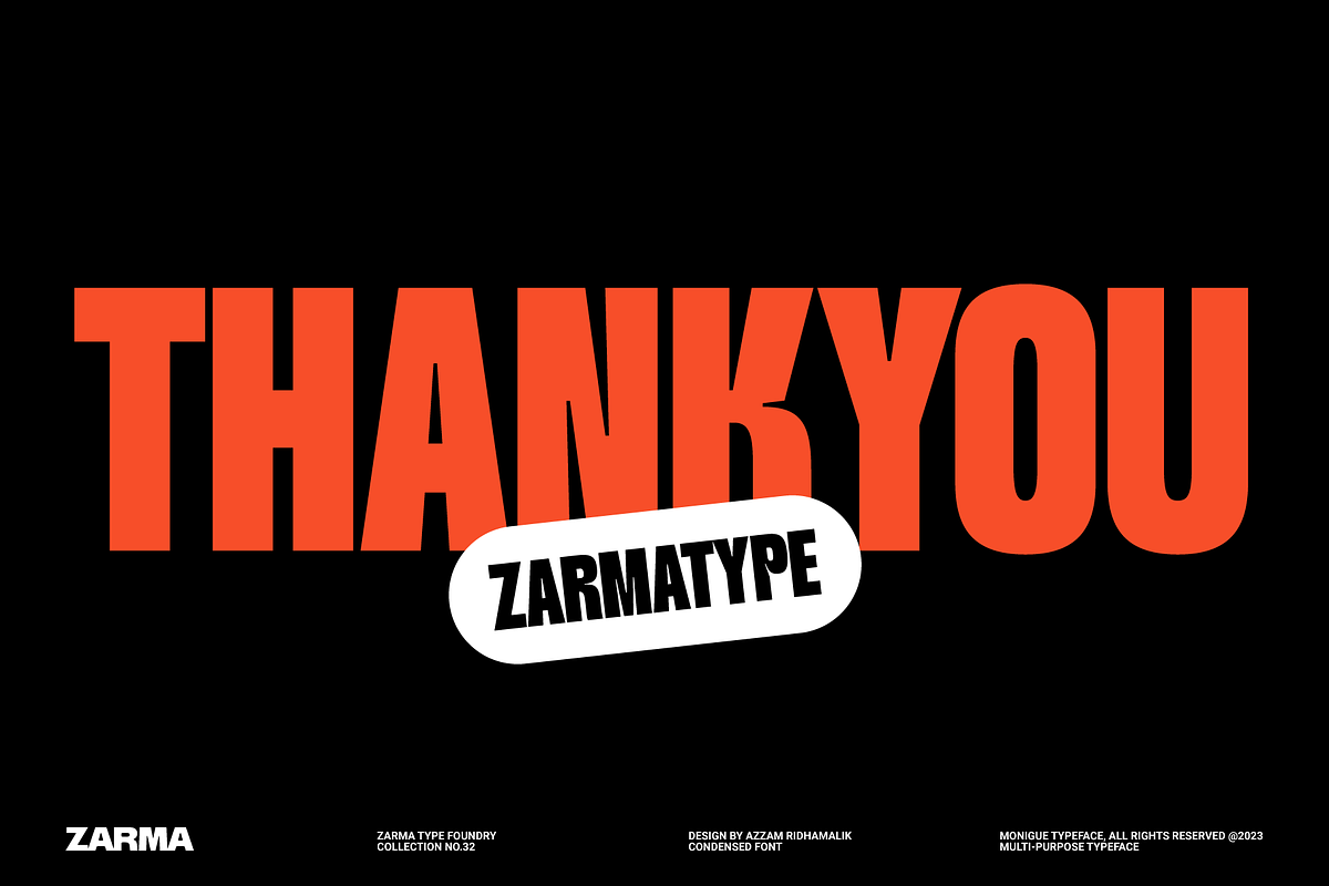 Monigue - Condensed Sans Serif Font, a Sans Serif Font by Zarma Type (Photo 11 of 11)