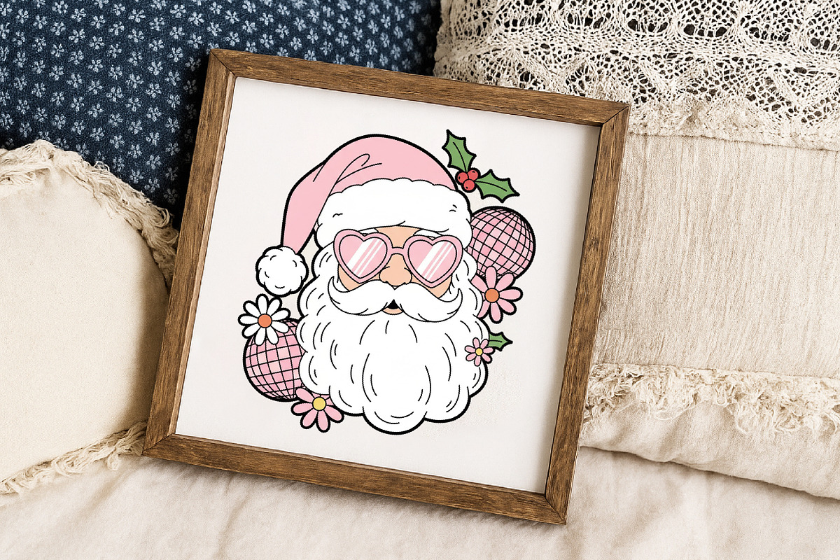 Retro Christmas, Groovy Santa Claus, an Illustration by Libby Wishes (Photo 7 of 8)