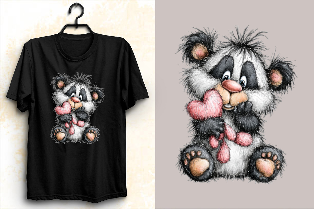 Quirky Valentine's Day Panda Clipart, an Illustration by SVGArt (Photo 8 of 8)