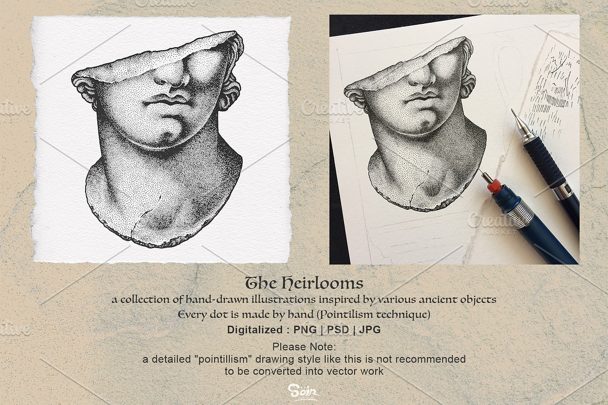 Pointillism graphics, a Decorative Illustration by Soir Creative (Photo 2 of 13)