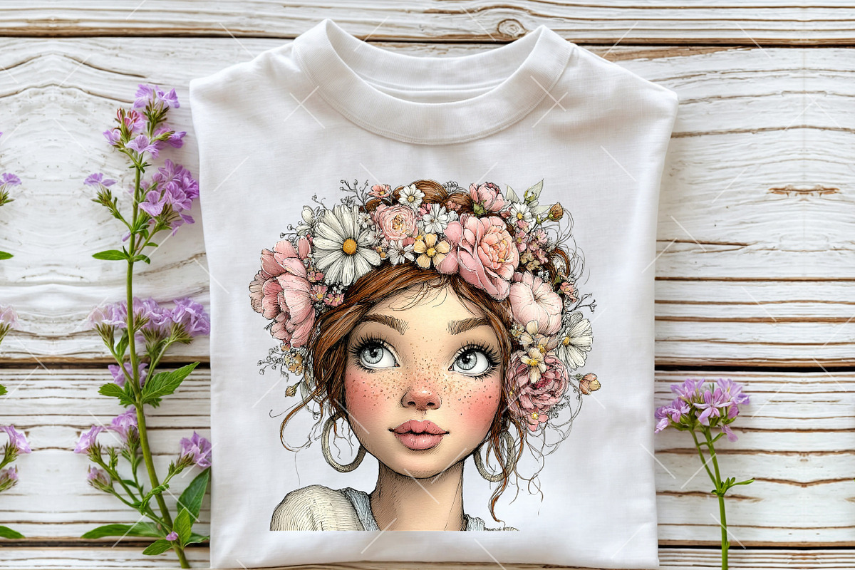 Whimsical Summer Girl Clipart, an Illustration by OK Design (Photo 4 of 6)