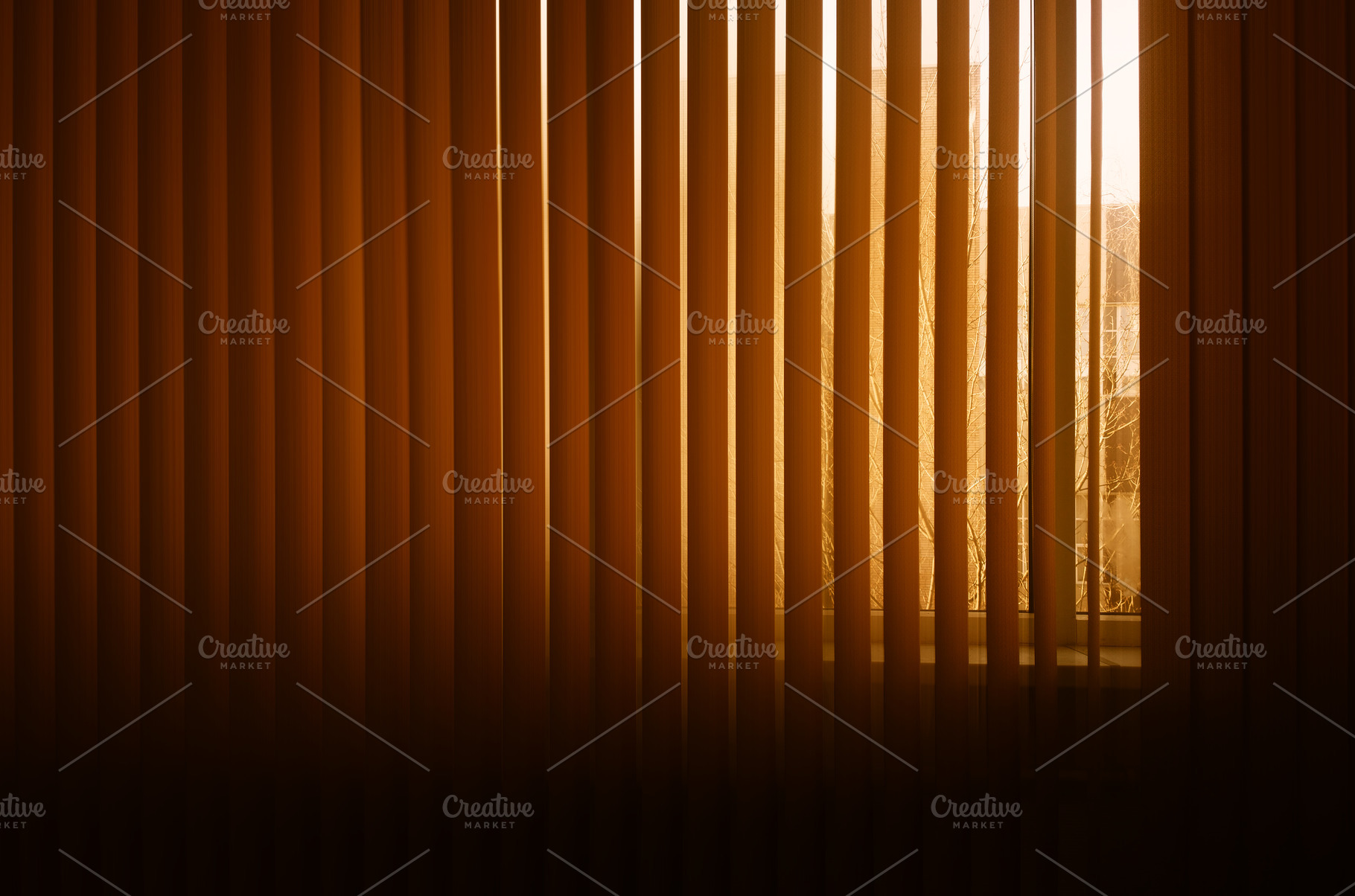 Vertical almost closed office blinds, an Abstract Photo by RETROWAVE '88