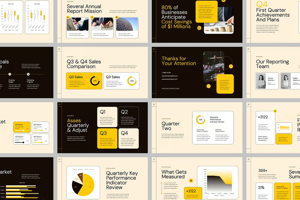 Quarterly Report Keynote Templates, a Presentation Template by Fit-tee (Photo 2 of 2)