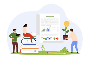 Business school, knowledge and, an Education Illustration by Flashvector