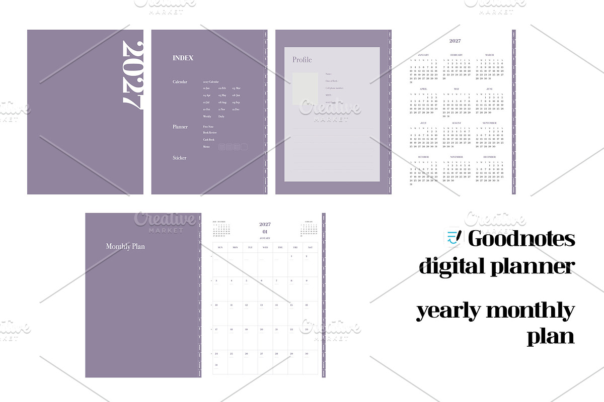 2027 Digital planner diary, a Stationery Template by dott (Photo 5 of 7)