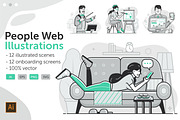 Web Marketing People Illustrations, a Person Illustration by Alex Krugli (Thumbnail 1 of 6)