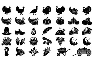 Thanksgiving Silhouette Bundle. SVG