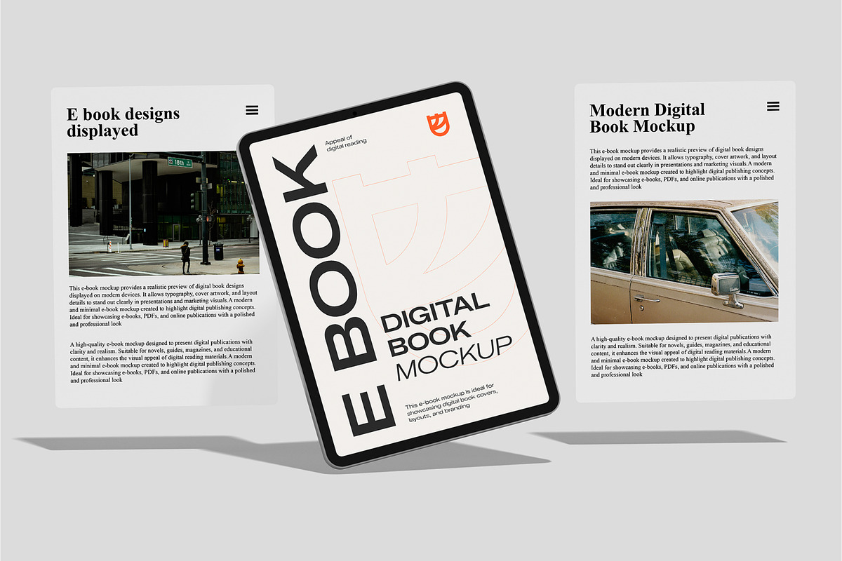E Book Mockup, an iPad Mockup by Unerispace (Photo 2 of 5)