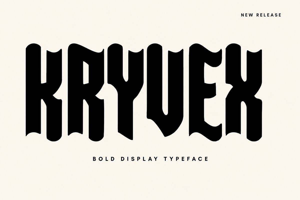 KRYVEX – Bold Gothic Display Font, a Sans Serif Font by Wow Magic (Photo 1 of 4)