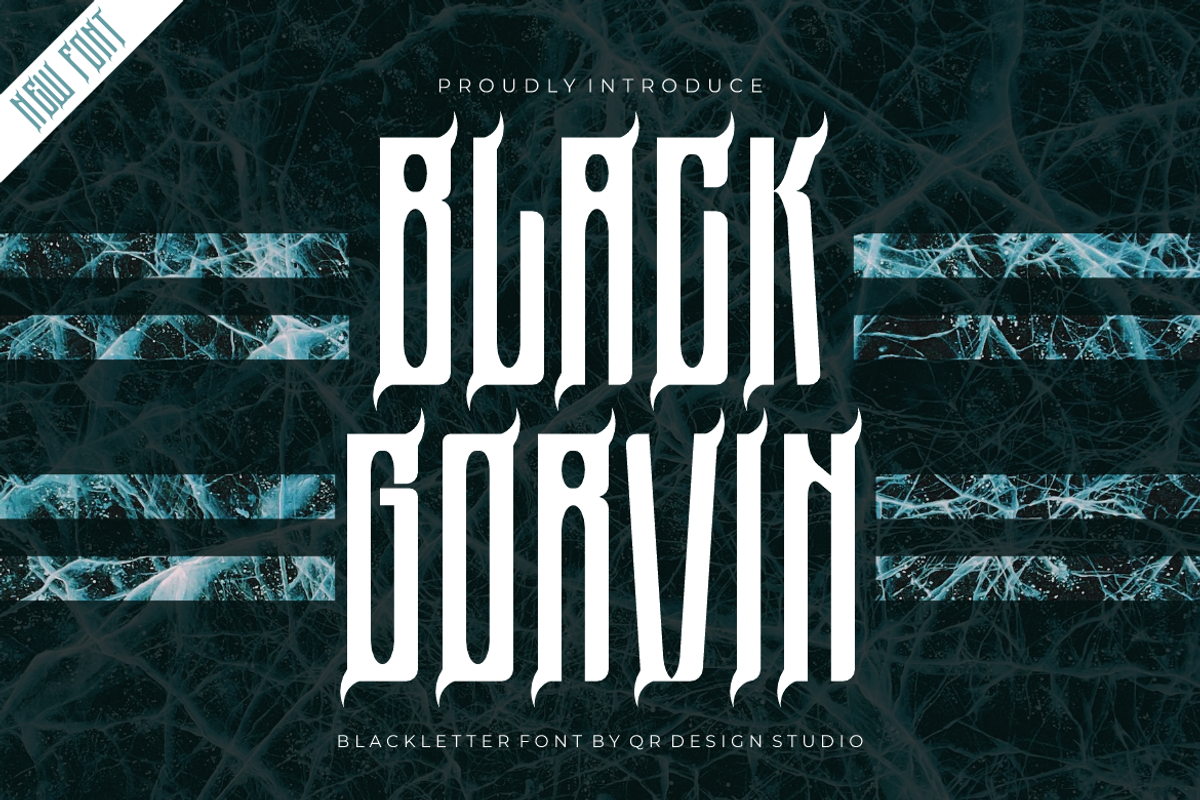Black Gorvin, a Blackletter Font by QR Design Studio (Photo 1 of 6)