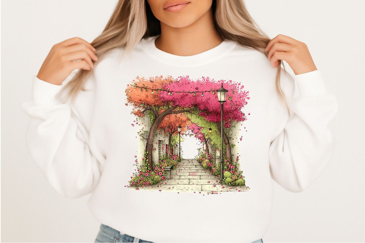 Spring Flowers Pathway Clipart Png, an Illustration by Craft Nest (Photo 9 of 9)