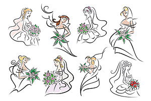 Pretty Brides And Bridemaids