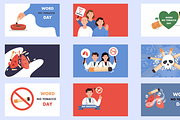 no tobacco day background 33 set, an Education Illustration by foxndeer (Thumbnail 3 of 5)