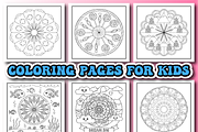 Bold and Easy Mandala Coloring Pages, a Decorative Illustration by Printable Design Store (Thumbnail 3 of 4)
