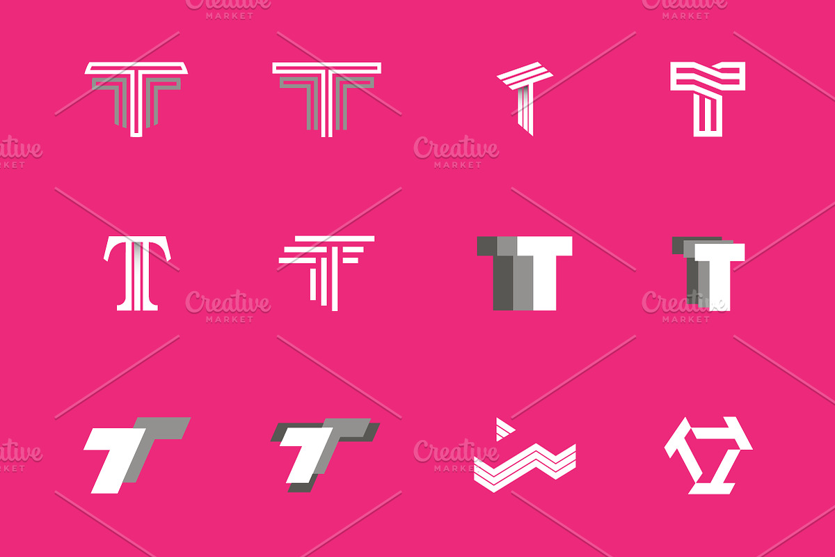 12 T Letter Logos - Vector & Mock-Up, a Branding & Logo Template by Multiple (Photo 4 of 5)