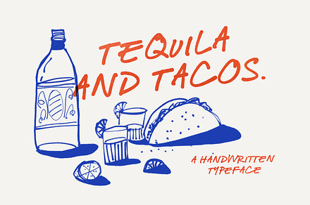 Tequila and Tacos Font, a Handwritten Font by Nicky Laatz